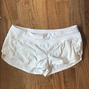 White lulu lemon shorts